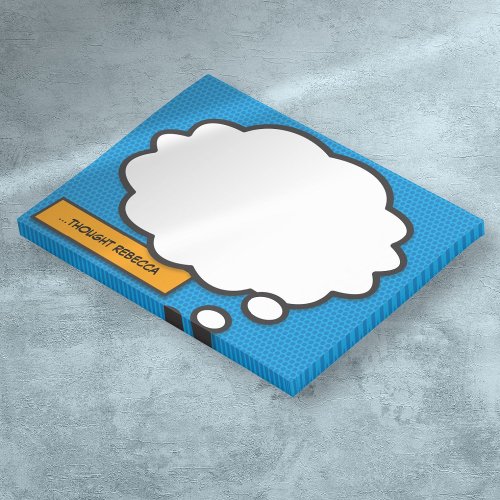 Modern Personalized Comic Book Think Bubble  Post_it Notes
