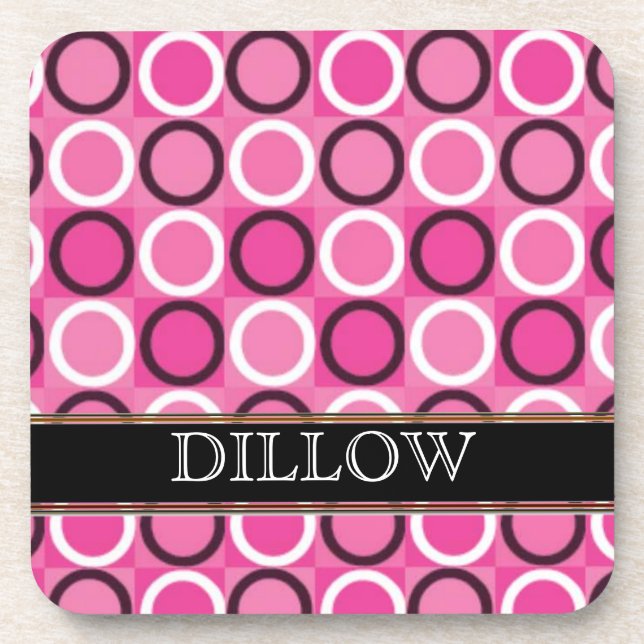 MODERN Personalized Cork Coaster Template (Front)