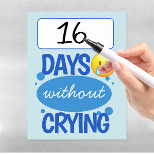Modern Personalized Count Mental Health Days  Magnetic Dry Erase Sheet