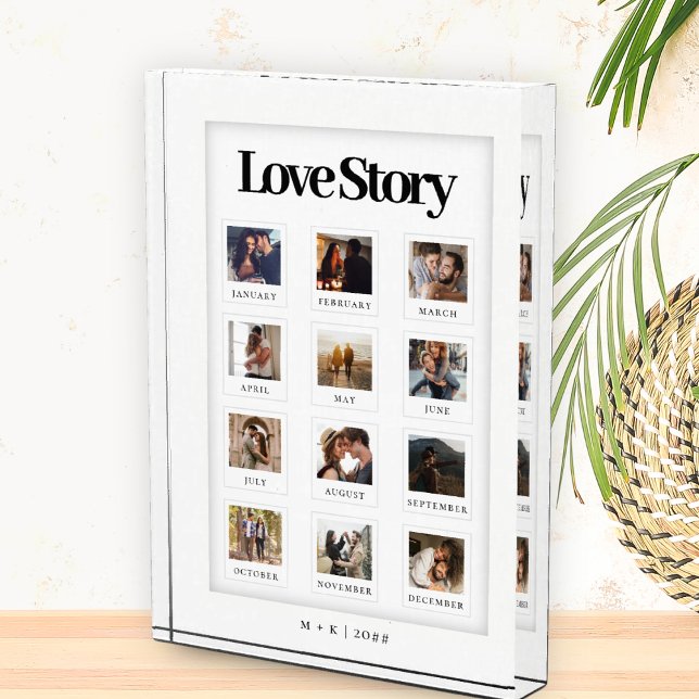 Modern Personalized Couple Love Story Photo Block (Creator Uploaded)