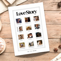 Modern Personalized Couple Love Story Photo