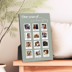 Modern Personalized Couples Photo Love Story Plaque