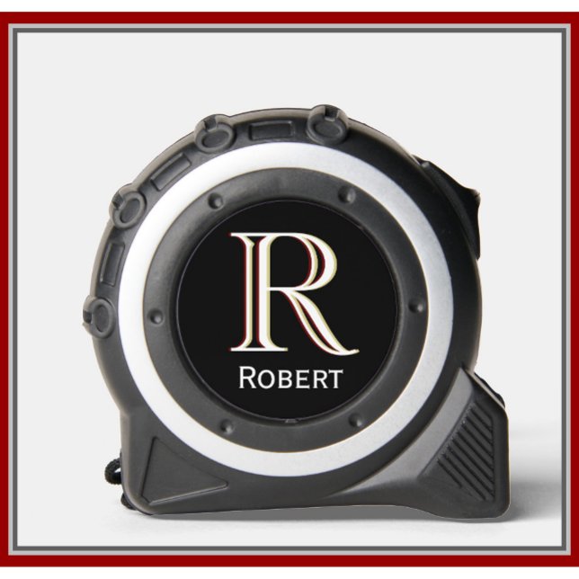 Modern Personalized Custom Monogram Name  Tape Measure (Creator Uploaded)