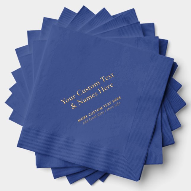 Modern Personalized Custom Party Event Foil Napkins (Insitu (Stacked))