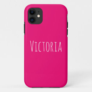 Modern Personalized Custom Pink iPhone 11 Case