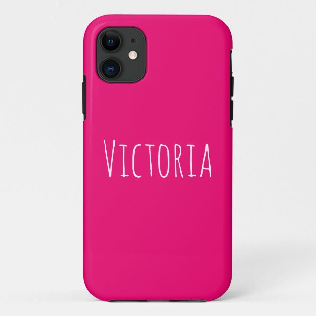 Modern Personalized Custom Pink Case-Mate iPhone Case (Back)