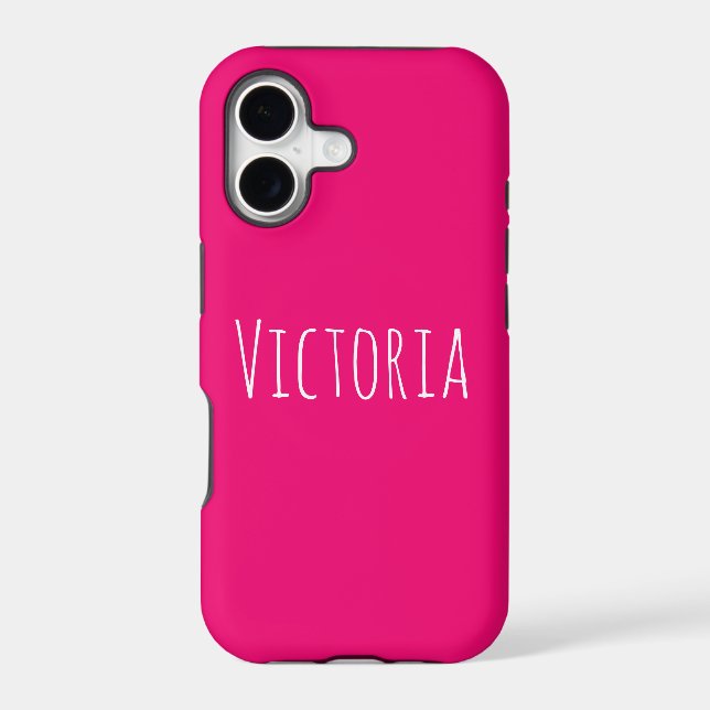 Modern Personalized Custom Pink Iphone Case (Back)