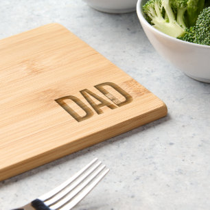 Modern Personalized Dad Established Engraved Cutting Board