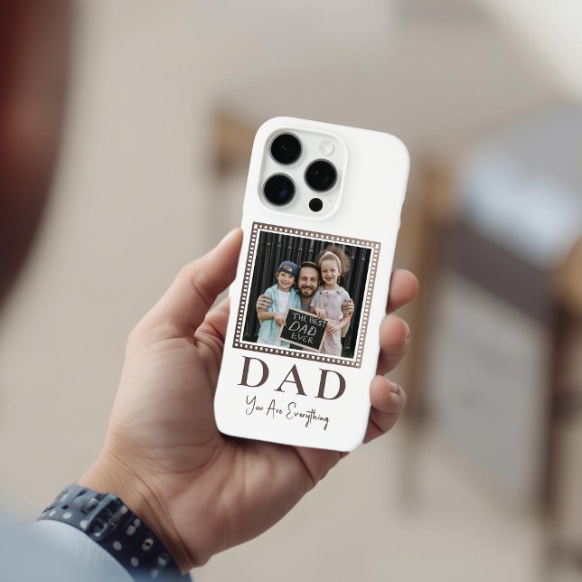 Modern Personalized Dad Photo Case-Mate iPhone Case (Creator Uploaded)