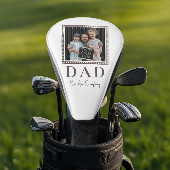 Modern Personalized Dad Photo Golf Head Cover (Creator Uploaded)