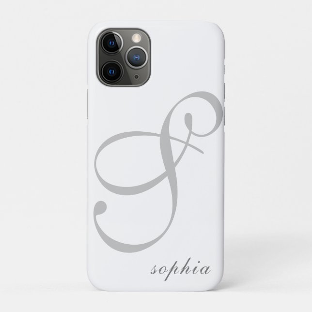 Modern Personalized Elegant Name Alphabet   Case-Mate iPhone Case (Back)