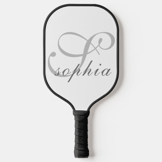 Modern Personalized Elegant Name Alphabet   Pickleball Paddle (Front)