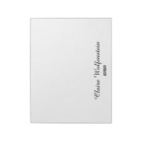 Elegant Script Note Pads Personalized Set - Modern Pink Paper