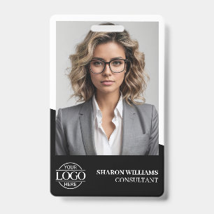 Modern Personalized Employee Photo Company Logo Badge