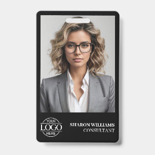 Modern Personalized Employee Photo Company Logo Badge