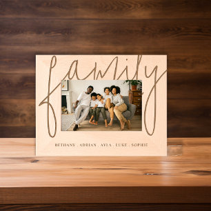 Modern Personalized Family Photo Engraved Frames