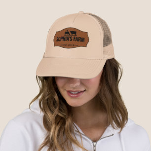Modern Personalized Farm Name With Est Year Animal Trucker Hat