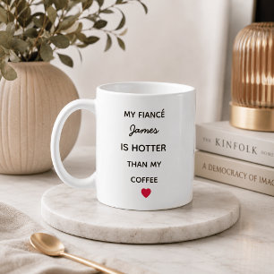 Modern Personalized Fiancé Coffee Mug