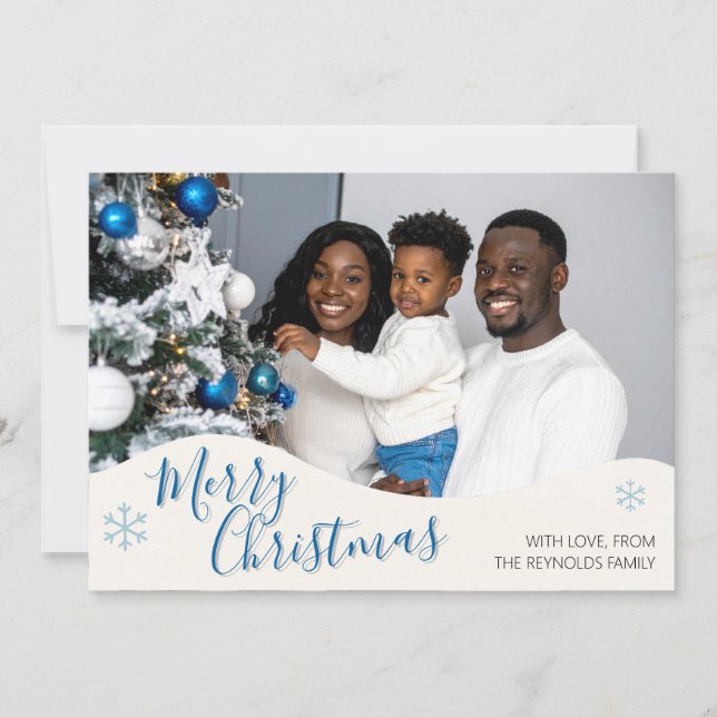 Modern Personalized Flat Christmas Greeting Card (Front)