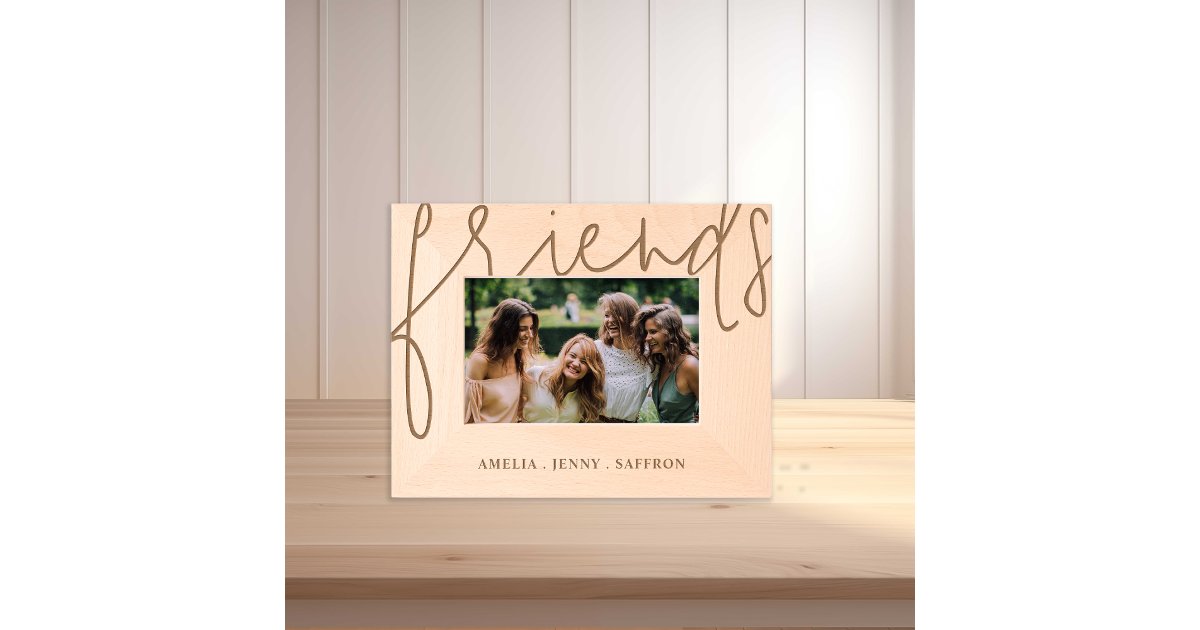 Friends Photo Frame Reception Modern Personalized Friends Photo Engraved Frames | Zazzle