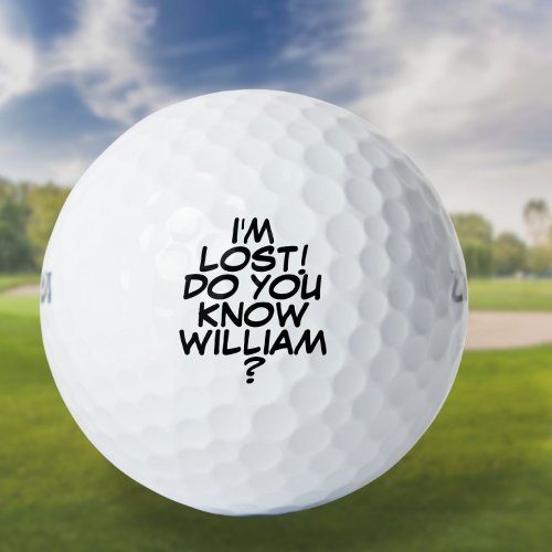 Modern Personalized Fun Message Im Lost Golf Balls