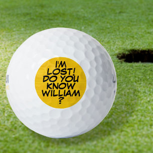 Modern Personalized Funny Message Lost Golf Balls