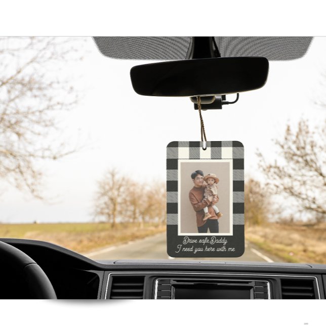 Modern Personalized Gift For Dad Photo Textile Art Air Freshener (modern personalized photo air freshener)