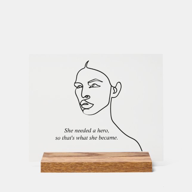 Modern Personalized Girly Gifts  Acrylic Sign (Front)