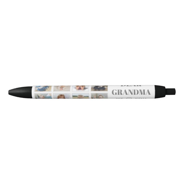 Modern Personalized Grandma We Love You 8-Photos Pen (Front)