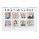 Modern Personalized Grandma We Love You 8-photos Pillow Case at Zazzle