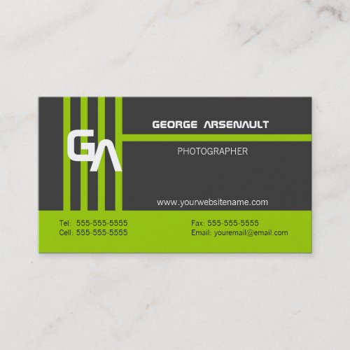 Modern Personalized Green Business Cards