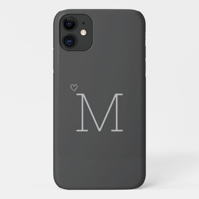  Modern Personalized Grey Case-Mate iPhone Case (Back)