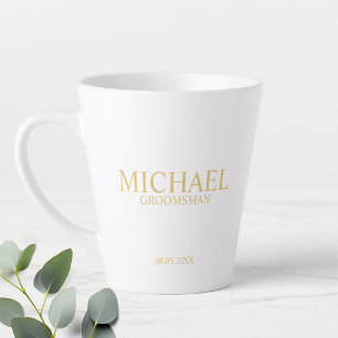 Modern Personalized Groomsman Coffee Mug