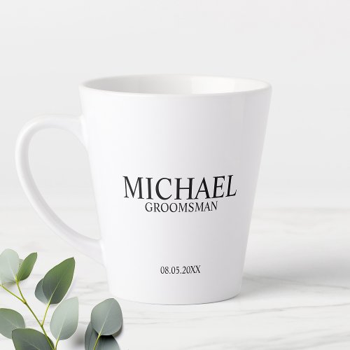 Modern Personalized Groomsman Coffee Mug