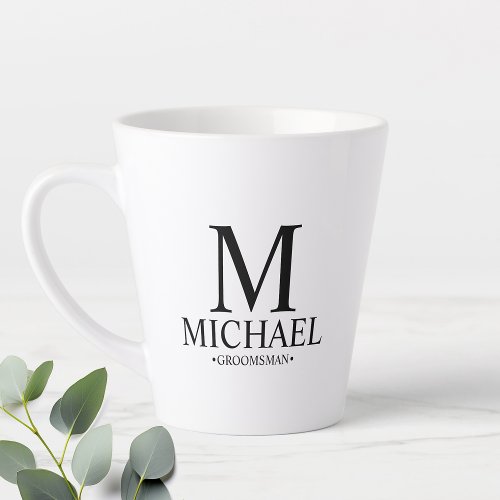 Modern Personalized Groomsman Coffee Mug