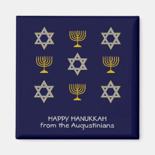Modern Personalized Hanukkah Magnet