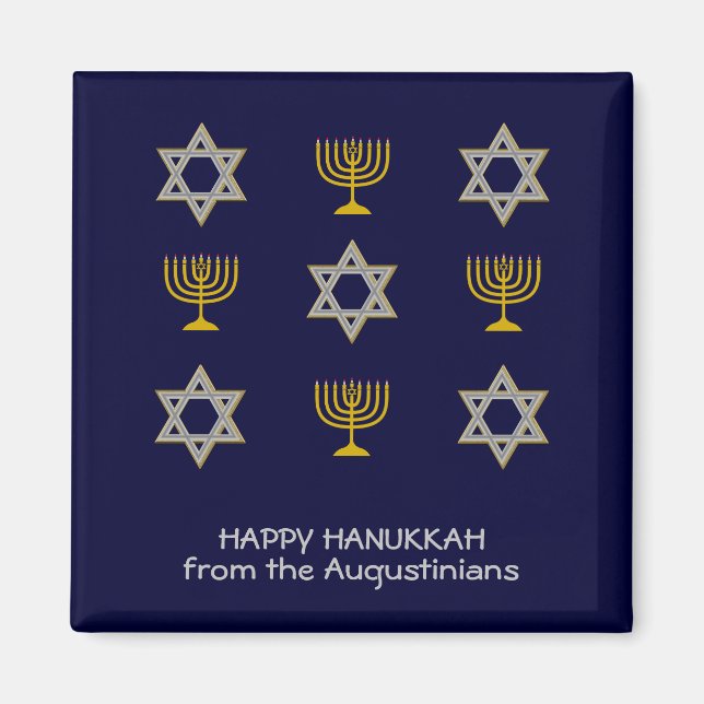Modern Personalized Hanukkah Magnet (Front)