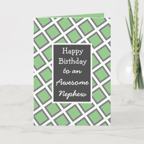 Modern Personalized Happy Birthday Nephew Card