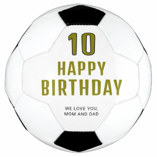 Modern Personalized Happy Birthday Soccer Ball