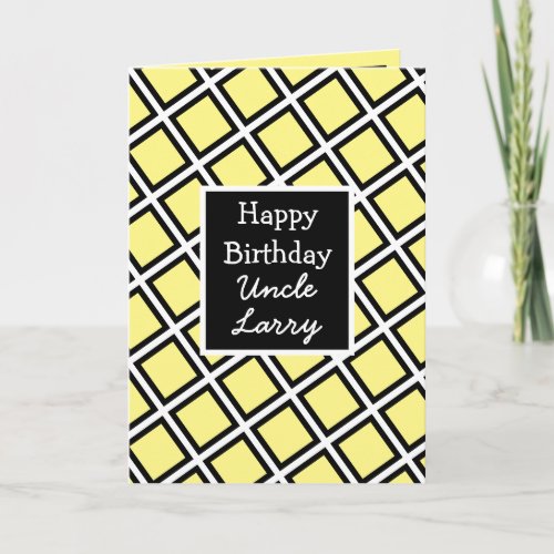 Modern Personalized Happy Birthday Uncle