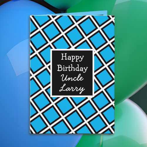 Modern Personalized Happy Birthday Uncle Card