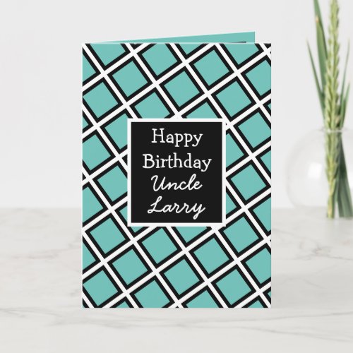 Modern Personalized Happy Birthday Uncle Card