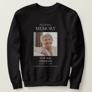 modern personalized in loving memory double sided  sweatshirt