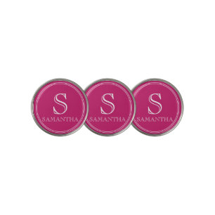 Modern Personalized Initial and Name Golf Ball Marker