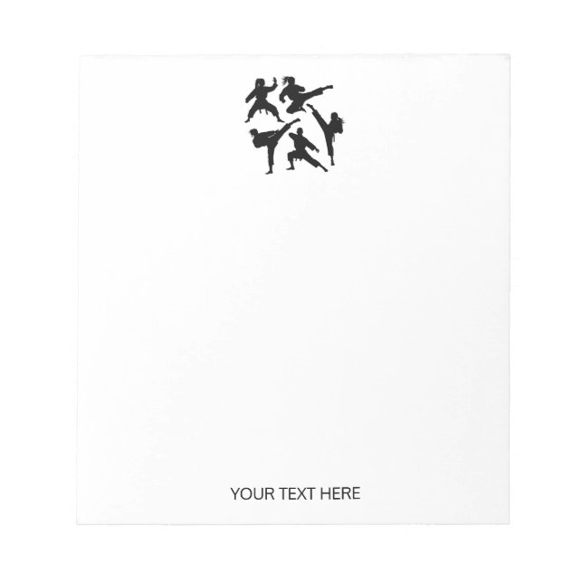 Modern Personalized Karate / Taekwondo / judo Notepad (Front)