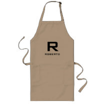 Modern personalized khaki beige bbq apron for men Modern personalized khaki beige bbq apron for men