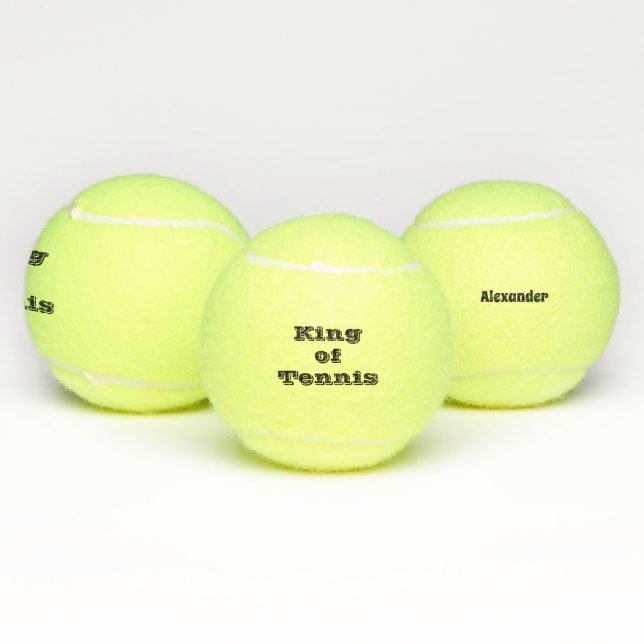 Modern personalized King of tennis Tennis Balls (Multi)