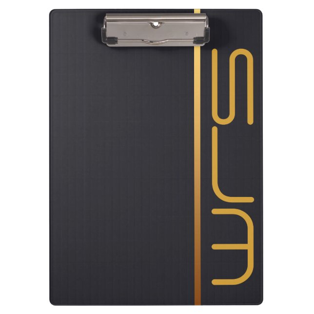 Modern Personalized Large Monogram Clipboard (Front)