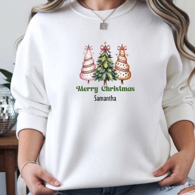 Modern personalized Leopard Christmas Trees gift Hoodie (Modern personalized Leopard Christmas Trees gift hoodie)