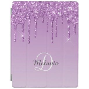 Modern Personalized Light Purple Sparkle Glitter iPad Smart Cover